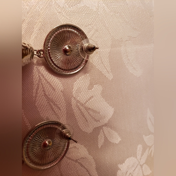 Women's Earrings 3 Pair, Blue w/Tassel 5" Long, Pearl Stud, Silver Studs NWT - Picture 8 of 8